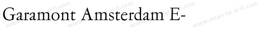 Garamont Amsterdam E字体转换